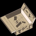 段ボールでできた店